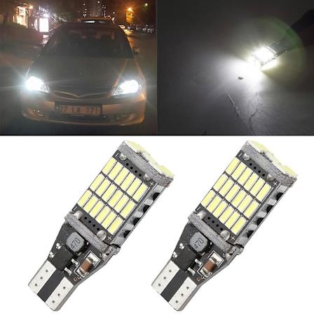 2 kpl T15 921 912 LED-peruutusvalot W16W 916 6000K Super Bright White