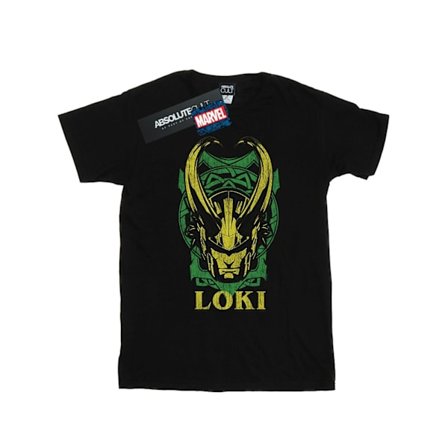 Marvel Boys Loki Badge T-Shirt 3-4 år Svart