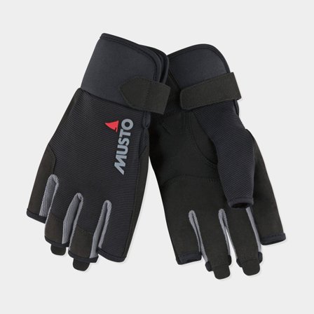 Guantes de navegación Musto Essential Sailing Short Finger Glove, Black, XX-Large