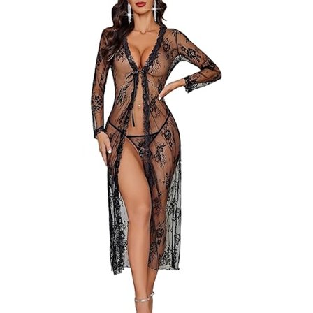 2025 Uusin malli Avidlove seksikäs pitsimekko naisille, alusvaatteet, morsiamen pitsinen babydoll-mekko, alusvaatteet, läpikuultava hääpuku