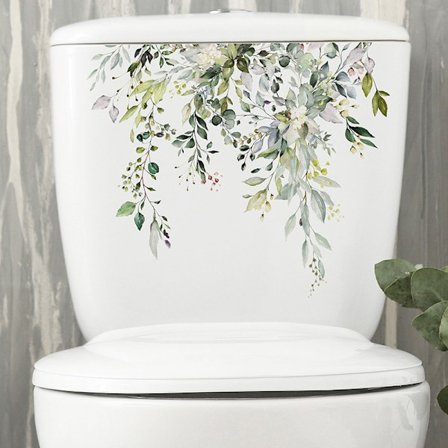 Ocean Tropical Greenery Leaf - WC-kannen kannen tarra Koti Sisustus Seinä Tarra
