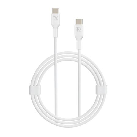 Rvelon USB2.0 USB-C TO USB-C SILICONE CABLE 2M White