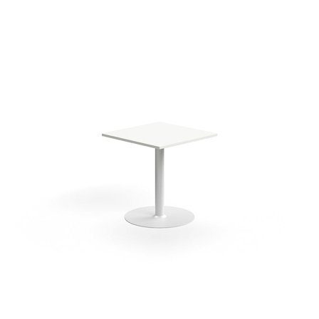 Stół ALVA, 700x700x720 mm, laminat wysokociśnieniowy, biały