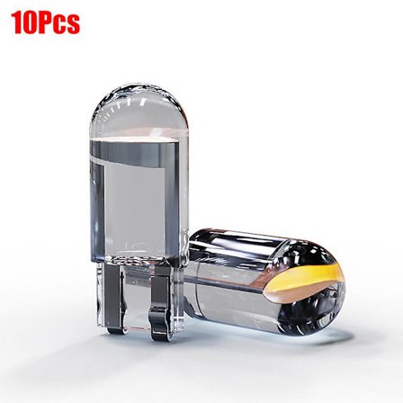 W5w Led T10 Bil Lys Cob Canbus Glas 6000k Hvid Auto Automobiler Nummerplade Lampe Dome Læs Drl Pære Style Led 12v 10stk - Signallampe