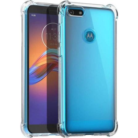 Motorola Moto E6 Play Stötdämpande Silikon Skal Shockr Transparent