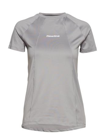 Black Tech Tee T-shirts & Tops Short-sleeved Grå Newline