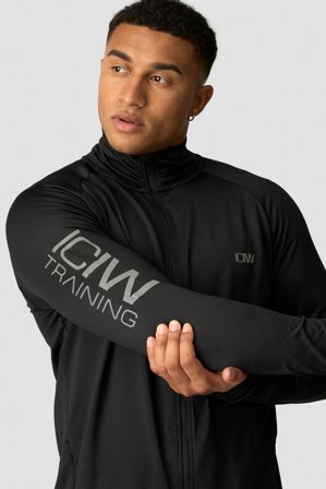 ICANIWILL - Ultimate Training Zipper Black - Pitkähihaiset - Miehet - Treenivaatteet ICIW:ltä