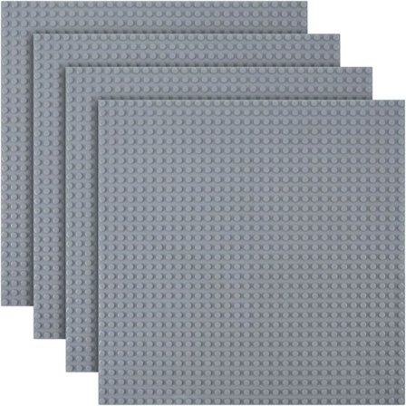 Byggplatta, 4 stycken klassiska basplattor, 25,5 x 25,5 cm, bottenplatta, kompatibel med alla stora märken, byggleksaker för barn