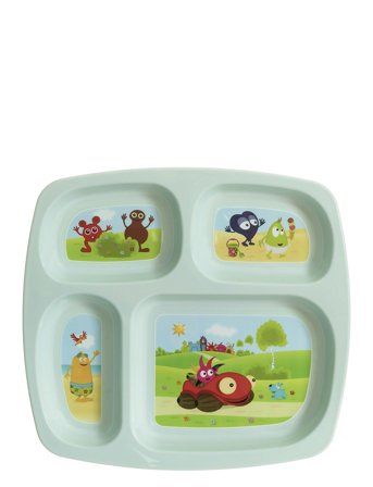 Babblarna- 4 Section Plate Patterned Teddykompaniet
