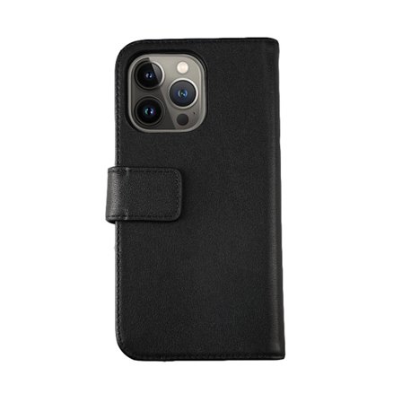 iPhone 12/12 Pro Plånboksfodral Läder Rvelon - Svart