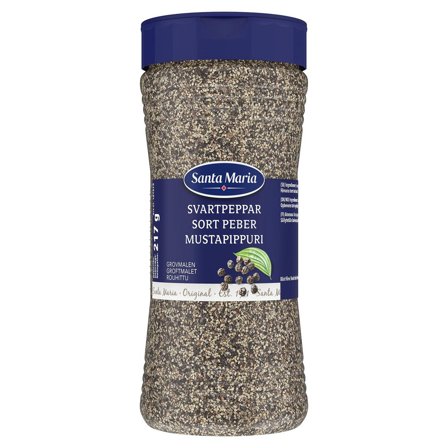 SANTA MARIA Svartpeppar grovmalen 217g - Lyreco - Kök och servering - Ätbart - Socker kryddor och salt