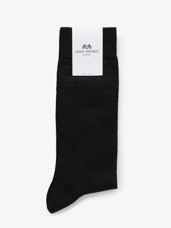John Henric Men's Schwarze Socken Size 43-46