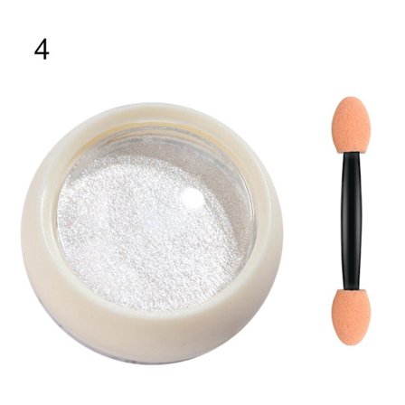 2g Mirror Effect Nail Aurora Powder Persistent With Brush Solid Chrome Manicure Art Decorations Rubbing Dust For Female