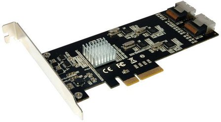 ST LAB PCIe SATA 6G 8channel PCI-Express x4, SATA3.0, 2x mini-SAS (SFF-8087), supports 8xSATA