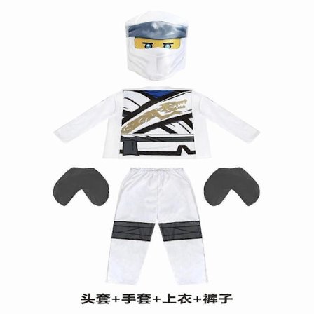 Ninjago Kostume Halloween Cosplay Outfit Festforestillingstøj Blødt