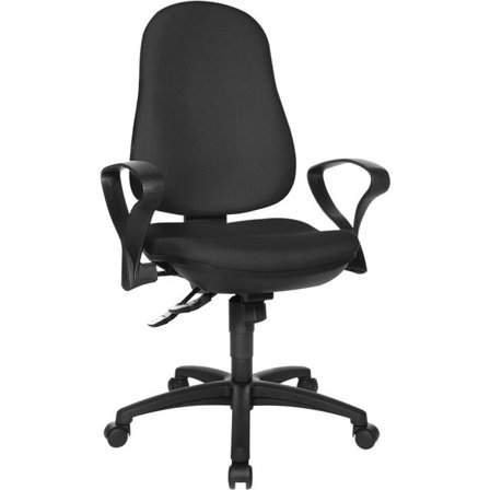 TOPSTAR Kontorsstol snurrbar polypropylen, 100 - 113 mm, svart, - Lyreco - Kontorsmöbler och inredning - Stolar och sittmöbler - Kontorsstolar
