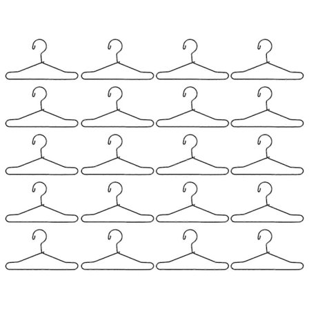 20 stk. Metall Dukke Kleshengere Slitesterk Kleshenger Mini Dukke Klesstativ