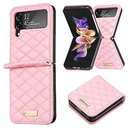 PU-telefonveske for Samsung Galaxy Z Flip4 (Rosa)