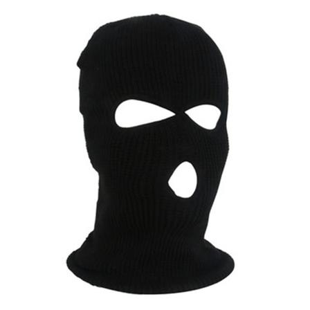 1. Broderi Balaclava Outdoor Varm Hat 3-h?ls Skidhatt f?r Wi Black