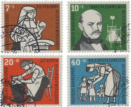 Tyskland 1956 - MICHEL 243-246 - Stemplet