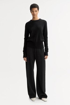 Soft Goat - Classic crewneck - Kashmirtröja dam - M - Black