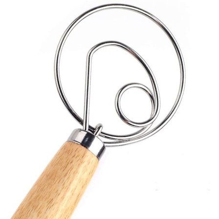 Brøddejvisp, professionel dansk dejvisp, mikser, æggepisker, træhåndtag, brøddejvisp mikser æggepisker træhåndtag tilbehørsværktøj