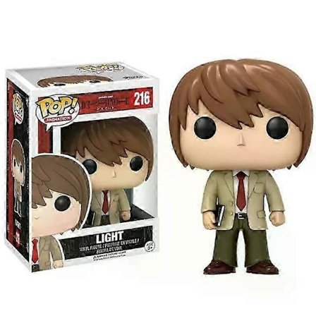 Ny Funko POP Death Note Light #216 RYUK #217 #218 L med kake #219 PVC Action Figure Samleobjekt Vinyl Dukker Filmleker Gaver(h)