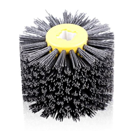 Tråddragningshjul, 80 grit nylonborste, slipningsskiva för rostborttagning, avgradning och rengöring av trägolv (80#)