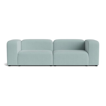 Milo XL 2-Sitzer-Sofa in Lincoln Pastellblau, Modernes Design mit Cord-Muster, Hochwertige Polsterung für Wohnzimmer, Sitzfläche, 72cm