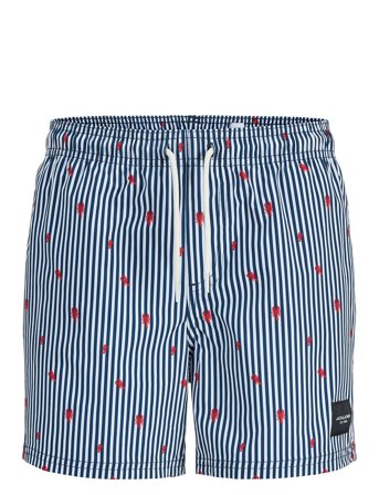 Jpstmaui Jjswim Mini Stripe Akm Jnr Badeshorts Navy Jack & J S