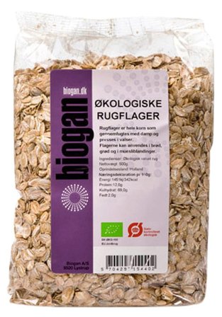 Biogan Rugflager Ø 500 g, Helse & Madvarer, Gryn, Flager & Drys, Flager