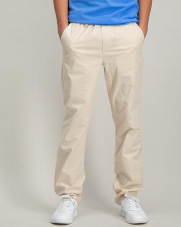 Tommy Hilfiger REGULAR PULL ON POPLIN PANTS Beige Broeken Jongens - Kids Brand Store