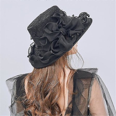 Dame Hatt Kirke Bredbremmet Teselskap Bryllup Hatt Fancy Derby Fascinator Cap