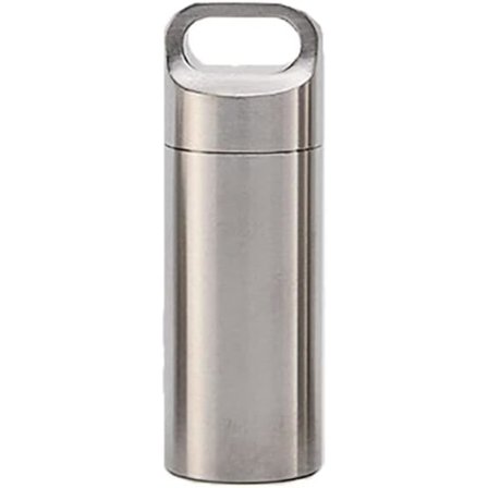 1 Pakke Metal Vandtæt Bærbar Pilleæske med Nøglering til ,ZQKLA