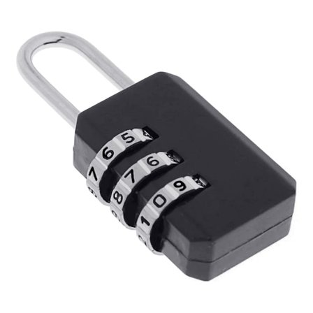 Hengelås Kombinasjonslås med 3 Nummer - Lås – Svart