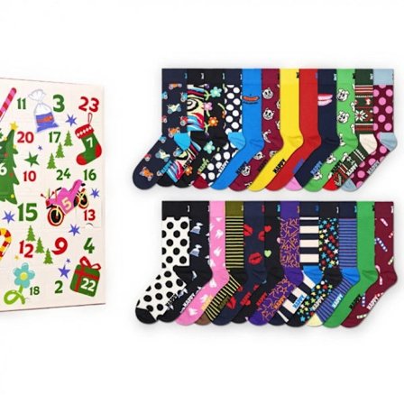 2025 Gränsöverskridande God Jul Strumpor Adventskalender 24 Par