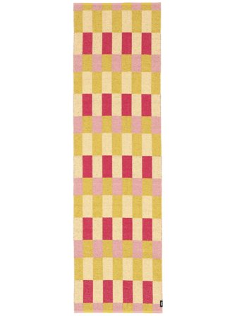 Washable Indoor/Outdoor Rug Favola Pink/Yellow Runner Small
