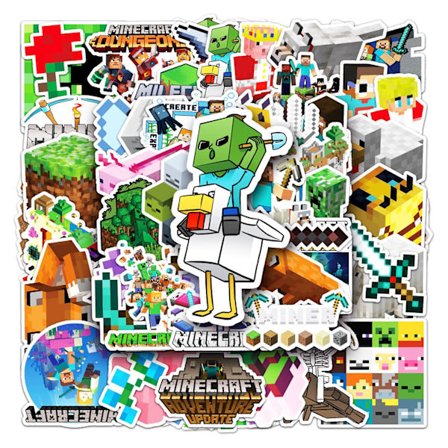 100 stk. Minecraft klistermærker til børn og voksne - Vandtætte