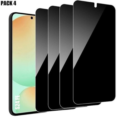 Beskyttelse i hærdet glas - Booling - til Samsung Galaxy S24 FE - Antispion - Sæt af 4 - 0,3 mm tykkelse