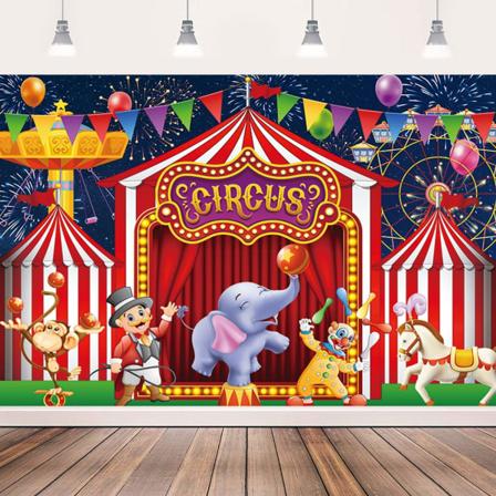 Rød karneval sirkus dekorasjon bakgrunn karneval banner sirkus Mardi Gras dekorasjon barn karusell telt fest dekorasjon banner foto rekvisitter 5x3 ft