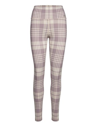 aim ́n | Dusty Violet Plaid Check Tights | XS