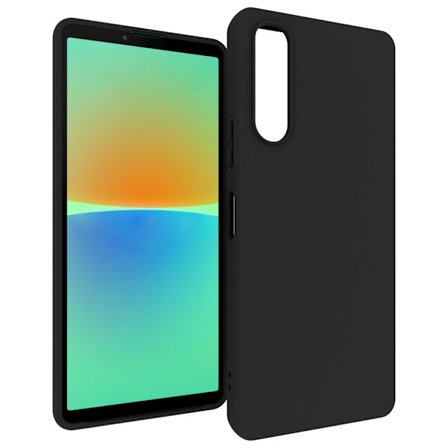SKALO Sony Xperia 10 V Matte Black Ultra-tynd TPU Cover