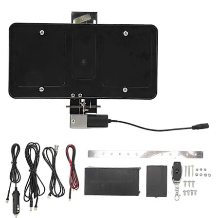 Vippe Op Nummerpladeholder Justerbar Fjernbetjening Nummerpladeramme Beslag - Perfekt