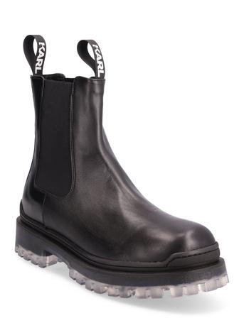 Biker Ii Mid Gore Støvlet Chelsea Boot Sort Karl Lagerfeld Shoes