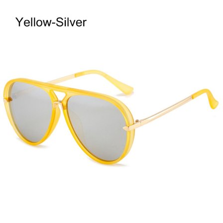 Top Bar Solglasögon Shades Gradient Solglasögon GUL-SILVER