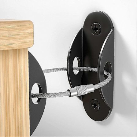 Huonekalujen kaatumisen estävät ankkurit vauvan turvallisuuteen, metalliset huonekalujen seinäankkurit, päivitetty turvallinen huonekalujen kiinnitys 