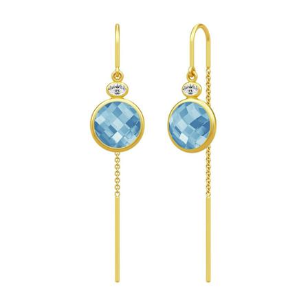 Julie Sandlau Elva Chain Earrings Blå, Dame Øreringe, Størrelse: ONE Size
