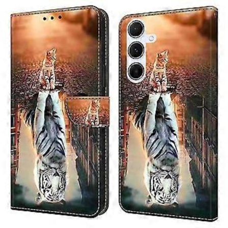 Til Samsung Galaxy A16 5G/4G Etui Magnetisk Lås 3D Mønster Læder Wallet Telefon Cover (Style J)