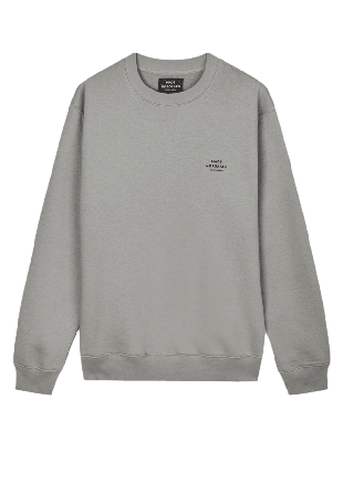 Mads Nørgaard Standard Crew Logo Sweat Skjortor Herr Grå S