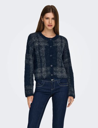 ONLY Onlbeverly Life Ls Button Onec Cardi Knt - Black - L